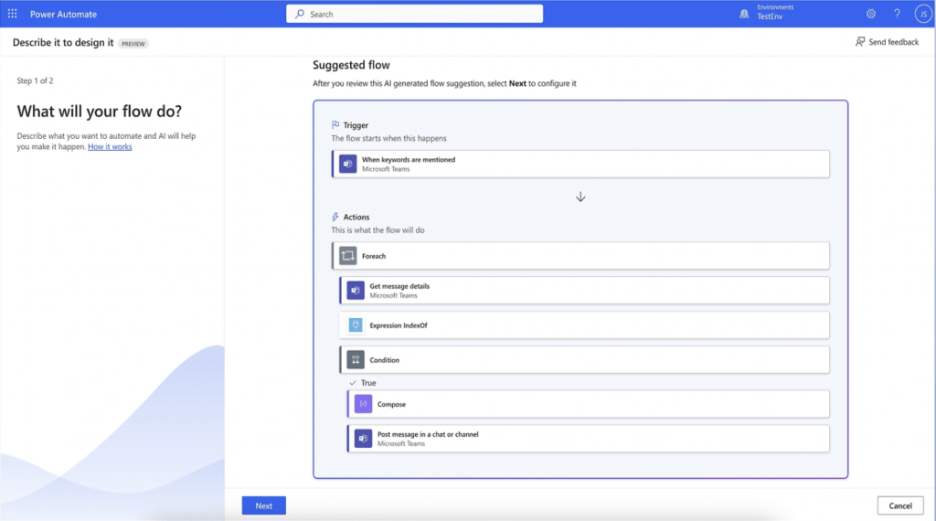 < Microsoft Power Automate >
이미지 출처:
https://www.microsoft.com/ko-kr/power-platform/products/power-automate